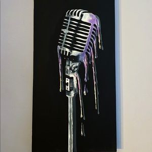 Retro Vintage Microphone Poster Print